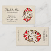 Klassische orientalische japanische koi visitenkarte (Vorne/Hinten)