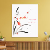 Klassische orientalische Sumi-e Tintenfarbe Blume Leinwanddruck (Insitu (Wohnzimmer))