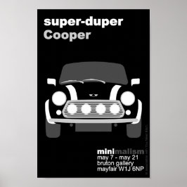 Klassische Original Mini Car Minimalistische Kunst Poster