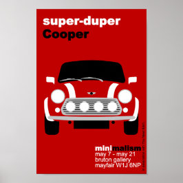 Klassische Original Mini Car Minimalistische Kunst Poster