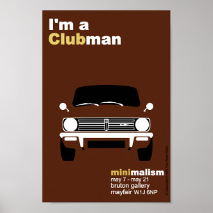 Klassische Original Mini Clubman Minimalistische K Poster