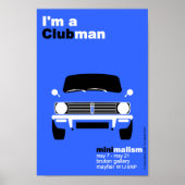 Klassische Original Mini Clubman Minimalistische K Poster (Vorne)