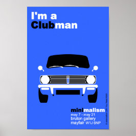Klassische Original Mini Clubman Minimalistische K Poster