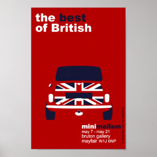 Klassische Original Mini Cooper minimalistische Ku Poster