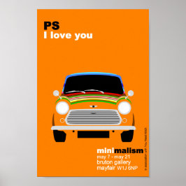 Klassische Original Mini Cooper minimalistische Ku Poster