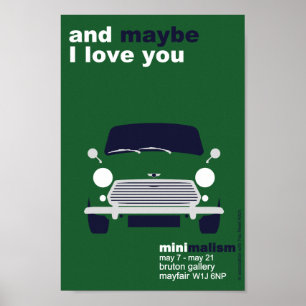 Klassische Original Mini Cooper minimalistische Ku Poster