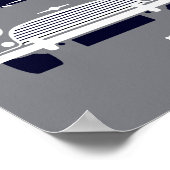 Klassische Original Mini Cooper minimalistische Ku Poster (Ecke)