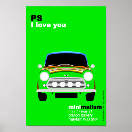 Klassische Original Mini Cooper minimalistische Ku Poster