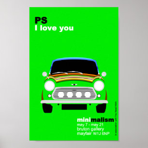 Klassische Original Mini Cooper minimalistische Ku Poster