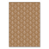 Klassische Ornament Braun Namenskarte Tischnummer (Rückseite)