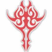 Klassische ornamentale Blumenrahmeneleganz Aufkleber (Vorderseite)