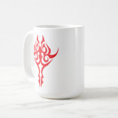 Klassische ornamentale Blumenrahmeneleganz Kaffeetasse (Vorderseite Links)