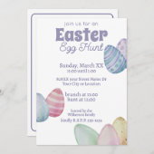 Klassische Ostereierjagd Einladung (Vorne/Hinten)