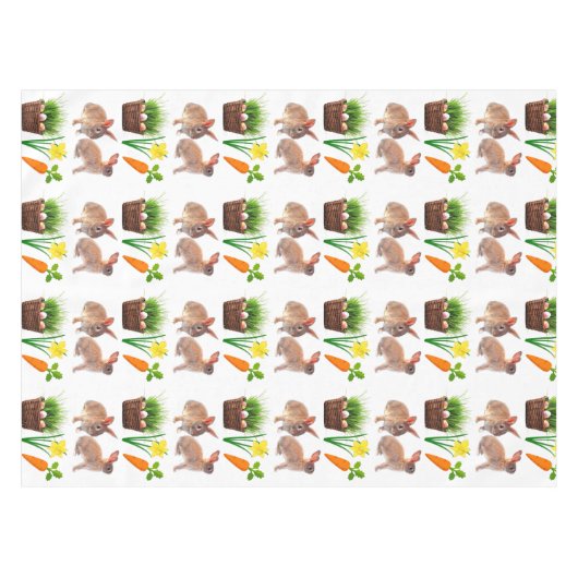 Klassische Osterkaninchen-Feiertag Tischdecke (Vorderseite (Horizontal))