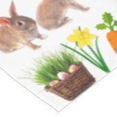 Klassische Osterkaninchen-Feiertag Tischdecke (Schrägansicht)