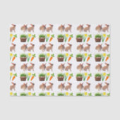 Klassische Osterkaninchen-Karottenkorb Seidenpapier (Vorderseite)