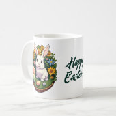 Klassische Ostersonnige Illustration. Frohe Ostern Kaffeetasse (Vorderseite Links)