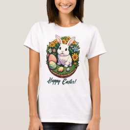 Klassische Ostersonnige Illustration. Frohe Ostern T-Shirt