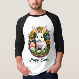 Klassische Ostersonnige Illustration. Frohe Ostern T-Shirt