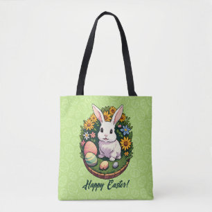 Klassische Ostersonnige Illustration. Frohe Ostern Tasche
