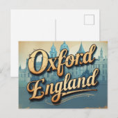 Klassische Oxford Retro View Postkarte (Vorne/Hinten)