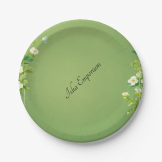 Klassische Papierplatte mit Blumenmuster Pappteller