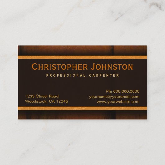 Klassische Parkettböden Holzfußboden Imitat Holz Visitenkarte (Rückseite)