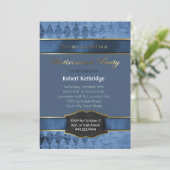 Klassische Party Einladungen für die Blaue Raute (Stehend Vorderseite)