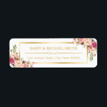 Klassische Pastell-Blume Weißer Chic-Rahmen<br><div class="desc">Klassische Pastel Blume Weißes Chic Gold Rahmen-Adressetikett. (1) Für weitere Anpassungen klicken Sie bitte auf den Link "Weiter anpassen" und verwenden Sie unser Designwerkzeug,  um diese Vorlage zu ändern. (2) Wenn Sie Hilfe oder passende Artikel benötigen,  kontaktieren Sie mich bitte.</div>