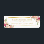 Klassische Pastell-Blume Weißer Chic-Rahmen<br><div class="desc">Klassische Pastel Blume Weißes Chic Gold Rahmen-Adressetikett. (1) Für weitere Anpassungen klicken Sie bitte auf den Link "Weiter anpassen" und verwenden Sie unser Designwerkzeug,  um diese Vorlage zu ändern. (2) Wenn Sie Hilfe oder passende Artikel benötigen,  kontaktieren Sie mich bitte.</div>