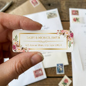 Klassische Pastell-Blume Weißer Chic-Rahmen