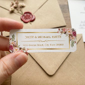 Klassische Pastell-Blume Weißer Chic-Rahmen