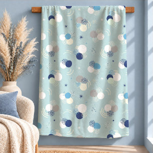 Klassische Pastellblaue Moderne Geometrische Decke Sherpadecke