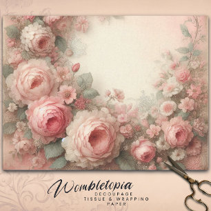 Klassische Pastellfarben Rosa Rose Deko Seidenpapier