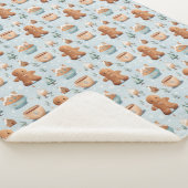 Klassische Pastellfarben Weihnachtsgebäck Sherpadecke (3/4)