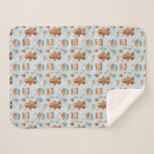 Klassische Pastellfarben Weihnachtsgebäck Sherpadecke (Vorderseite (Horizontal))