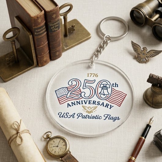 Klassische patriotische Flaggen der USA und Libert Schlüsselanhänger