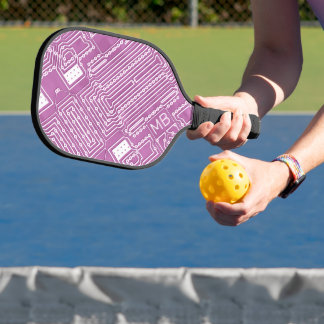 Klassische PC-Platine in Weißrosa Pickleball Schläger