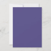 Klassische Periwinkle-Anemone Save-the-Date-Karte Einladung (Rückseite)
