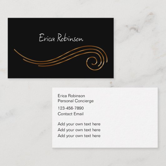 Klassische Personal Concierge Business Cards New Visitenkarte (Vorne/Hinten)