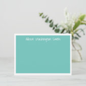 Klassische Personalisiert Blue Flat Note Card Einladung (Stehend Vorderseite)
