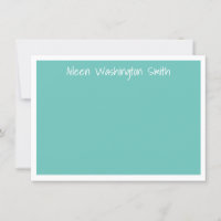 Klassische Personalisiert Blue Flat Note Card