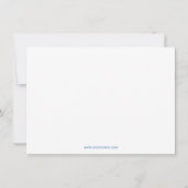 Klassische Personalisiert Blue Flat Note Card Einladung (Rückseite)