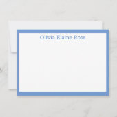 Klassische Personalisiert Blue Flat Note Card Einladung (Vorderseite)