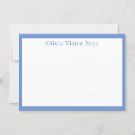 Klassische Personalisiert Blue Flat Note Card Einladung