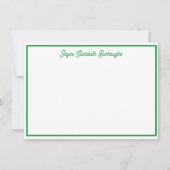 Klassische Personalisiert-hellgrüne Note-Karte Einladung (Vorderseite)