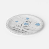 Klassische personalisierte Babydusche Party Teller (Schrägansicht)