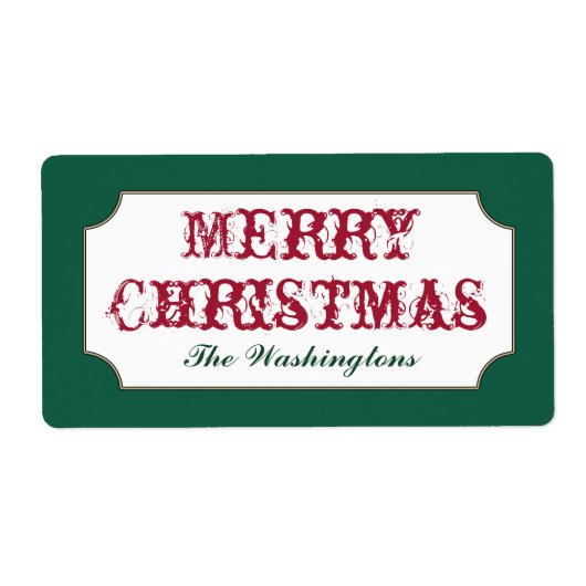 Klassische Personalisierte grüne Weihnachtsgeschen (Vorne)