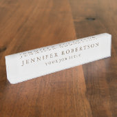 Klassische Personalisierte kundenspezifisch Namensplakette (Seite)