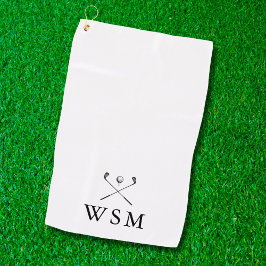 Klassische personalisierte Monogramm-Golfschläger Golfhandtuch